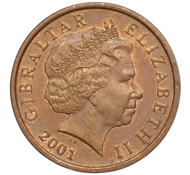 Монета 2 пенса 2001 года Гибралтар (Артикул: M2-64682) — Фото №2