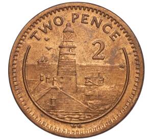 2 пенса 2001 года Гибралтар — Фото №1
