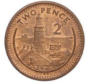 2 пенса 2001 года Гибралтар — Фото №1