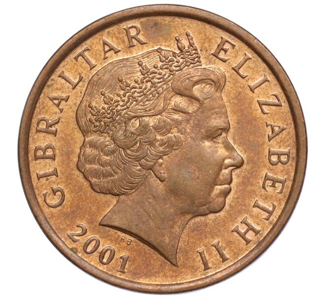 Монета 2 пенса 2001 года Гибралтар (Артикул: M2-64707) — Фото №2