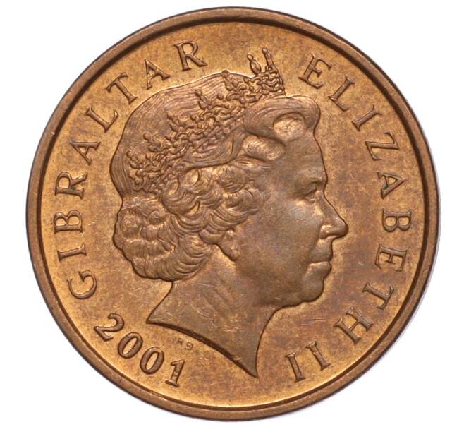 Монета 1 пенни 2001 года Гибралтар (Артикул M2-64726)