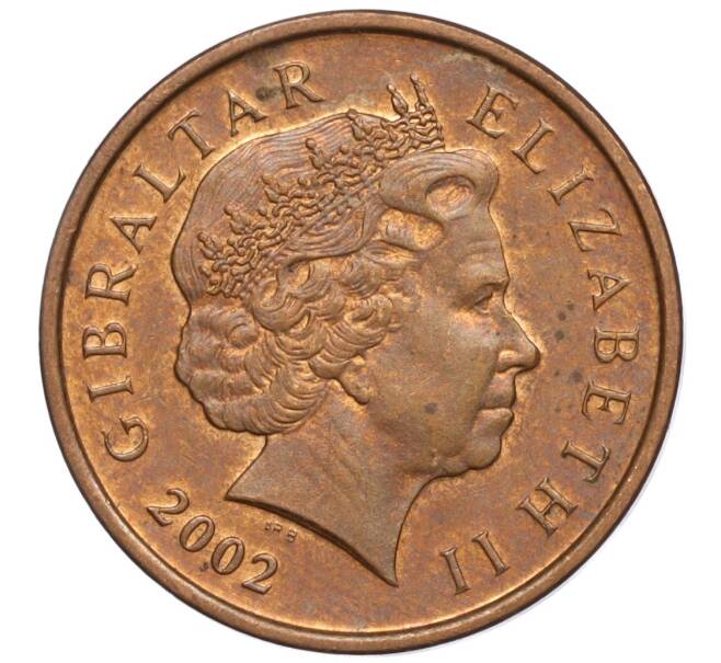 Монета 1 пенни 2002 года Гибралтар (Артикул M2-64738)