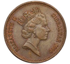 2 пенса 1990 года Гибралтар — Фото №2