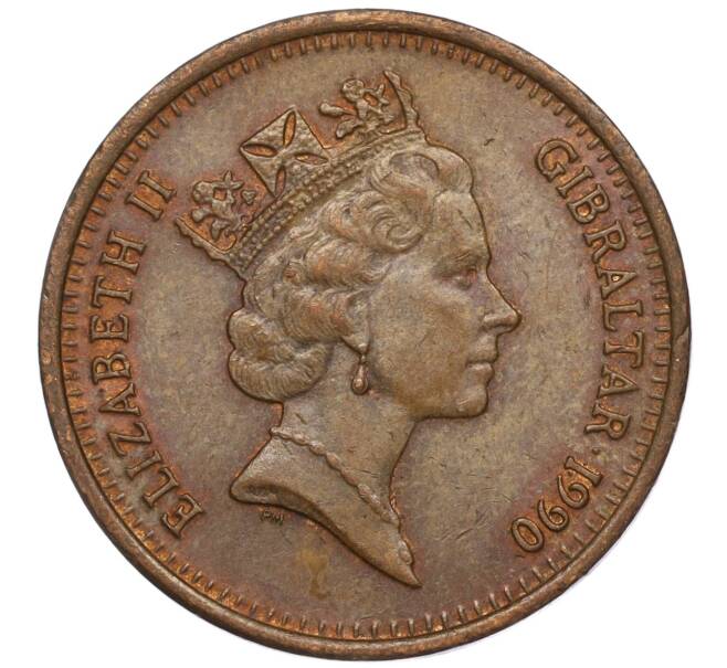 Монета 2 пенса 1990 года Гибралтар (Артикул: M2-64772) — Фото №2