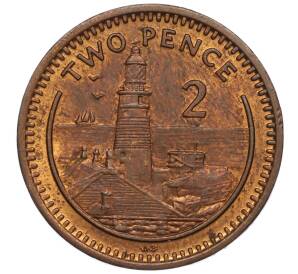 2 пенса 1990 года Гибралтар — Фото №1