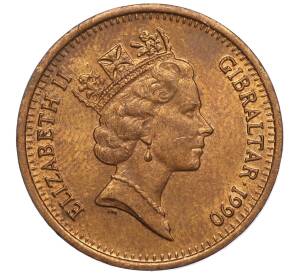 2 пенса 1990 года Гибралтар — Фото №2