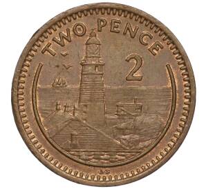2 пенса 1990 года Гибралтар — Фото №1