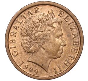 2 пенса 1999 года Гибралтар — Фото №2
