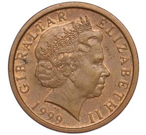 2 пенса 1999 года Гибралтар — Фото №2