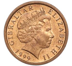 2 пенса 1999 года Гибралтар — Фото №2