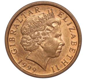 2 пенса 1999 года Гибралтар — Фото №2