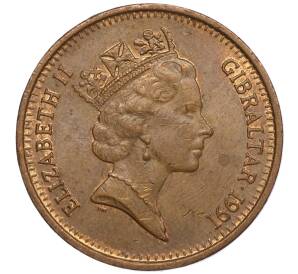 2 пенса 1991 года Гибралтар — Фото №2