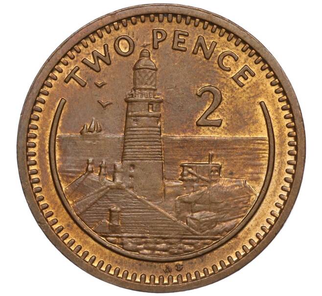 Монета 2 пенса 1991 года Гибралтар (Артикул M2-64905)