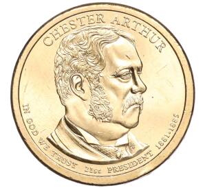 1 доллар 2012 года P США «21-й президент США Честер Артур»