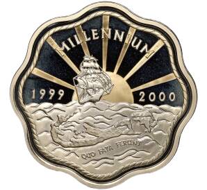 2 доллара 2000 года Бермудские острова «Миллениум» — Фото №1