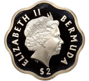 2 доллара 2000 года Бермудские острова «Миллениум» — Фото №2