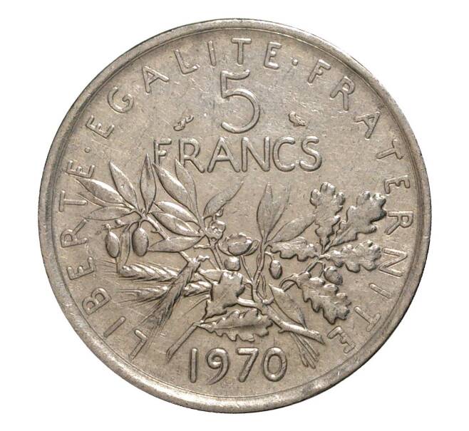 Монета 5 франков 1970 года (Артикул: M2-10071) — Фото №1