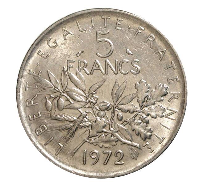 Монета 5 франков 1972 года (Артикул: M2-10073) — Фото №1