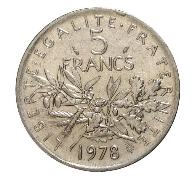 Монета 5 франков 1978 года (Артикул: M2-10076) — Фото №1
