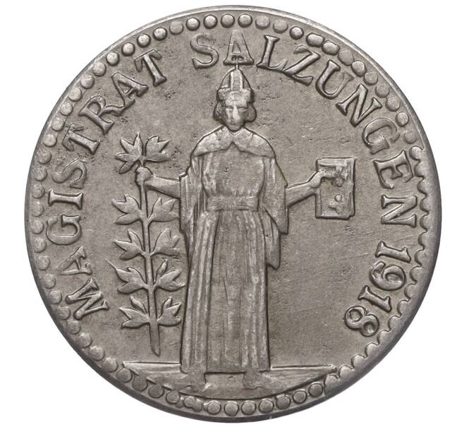 Монета 10 пфеннигов 1918 года Германия — город Зальцунген (Нотгельд) (Артикул: K11-93384) — Фото №1