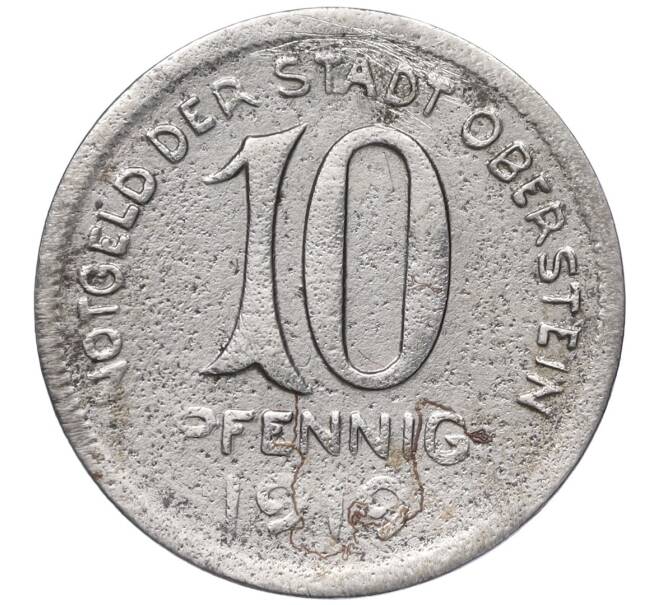 Монета 10 пфеннигов 1919 года Германия — город Оберштайн (Нотгельд) (Артикул: K11-93396) — Фото №2