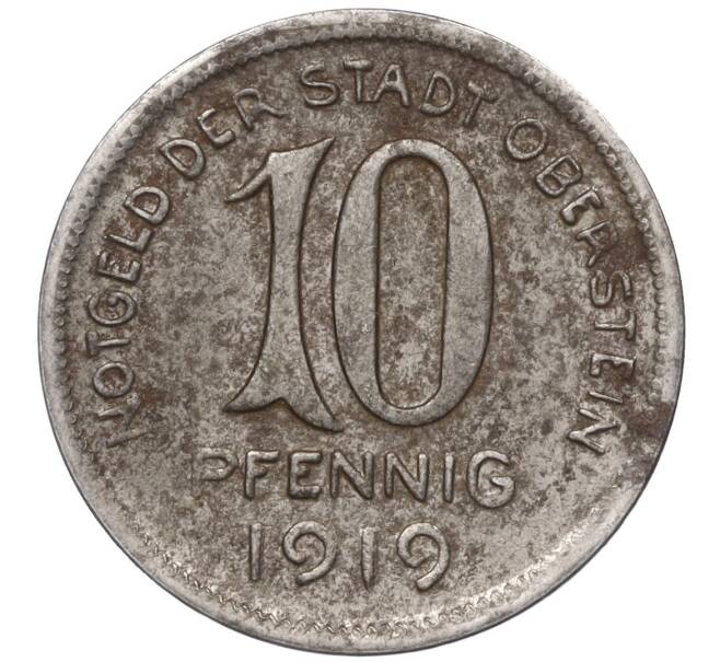 Монета 10 пфеннигов 1919 года Германия — город Оберштайн (Нотгельд) (Артикул: K11-93397) — Фото №2
