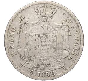 5 лир 1808 года Наполеоновское королевство Италия — Фото №2