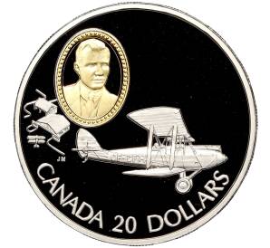20 долларов 1992 года Канада «Канадская авиация — Curtiss JN-4 Jenny» — Фото №1