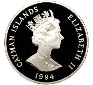 1 доллар 1994 года Каймановы острова «Сэр Фрэнсис Дрейк» — Фото №2