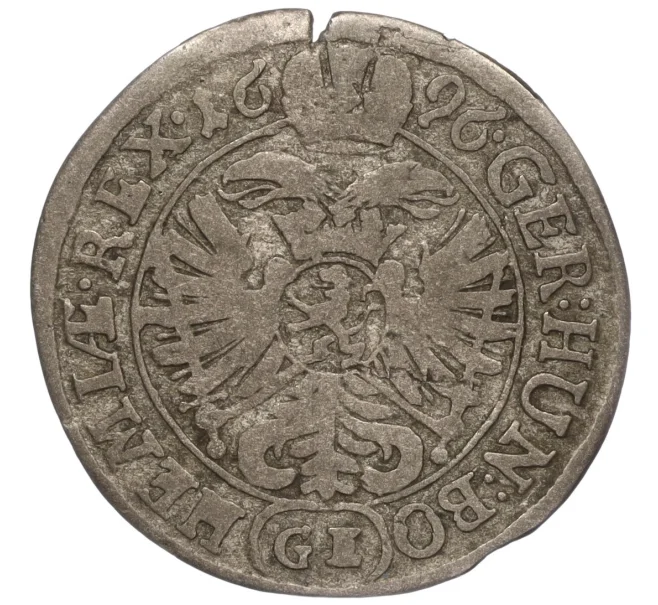 Монета 3 крейцера 1696 года Богемия (Артикул K1-4718)