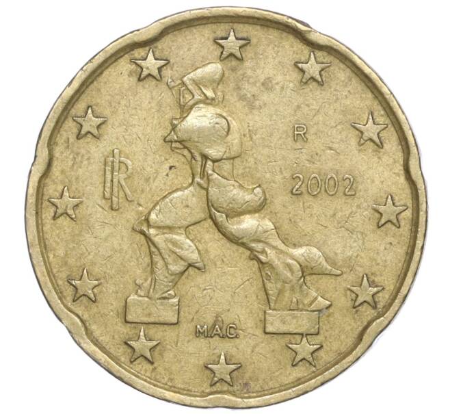 Монета 20 евроцентов 2002 года Италия (Артикул: K11-94310) — Фото №1