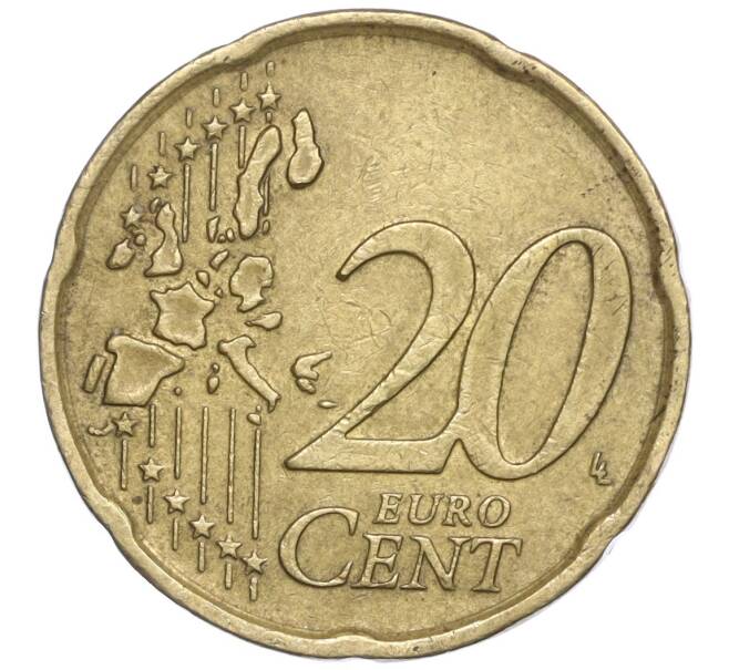 Монета 20 евроцентов 2002 года Италия (Артикул: K11-94310) — Фото №2