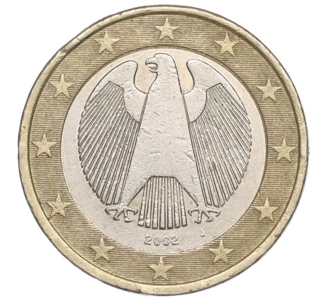 Монета 1 евро 2002 года J Германия (Артикул: K11-94321) — Фото №1