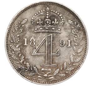 4 пенса 1891 года Великобритания — Фото №1