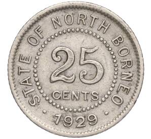 25 центов 1929 года Британское Северное Борнео — Фото №1