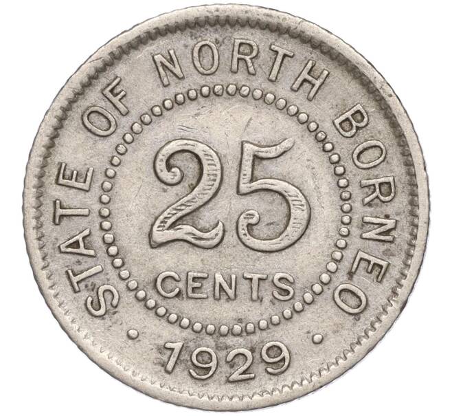 Монета 25 центов 1929 года Британское Северное Борнео (Артикул: K3-0174) — Фото №1