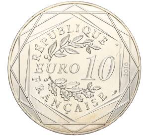 10 евро 2016 года Франция «Маленький принц — Мон-Сен-Мишель» — Фото №2