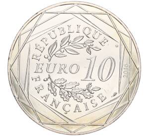 10 евро 2016 года Франция «Маленький принц — Рождественский базар» — Фото №2