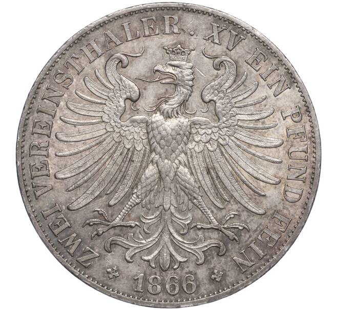 Монета 2 талера 1866 года Франкфурт (Артикул: M2-65063) — Фото №2