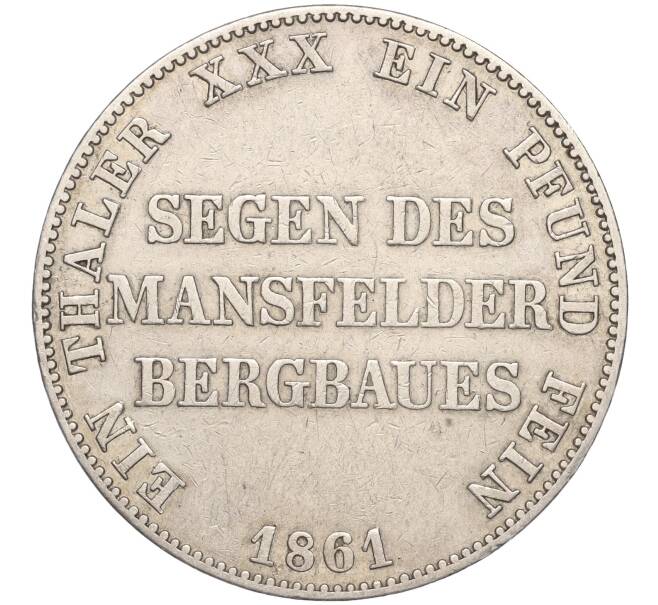 Монета 1 талер 1861 года Пруссия «Горный талер» (Артикул: M2-65069) — Фото №1