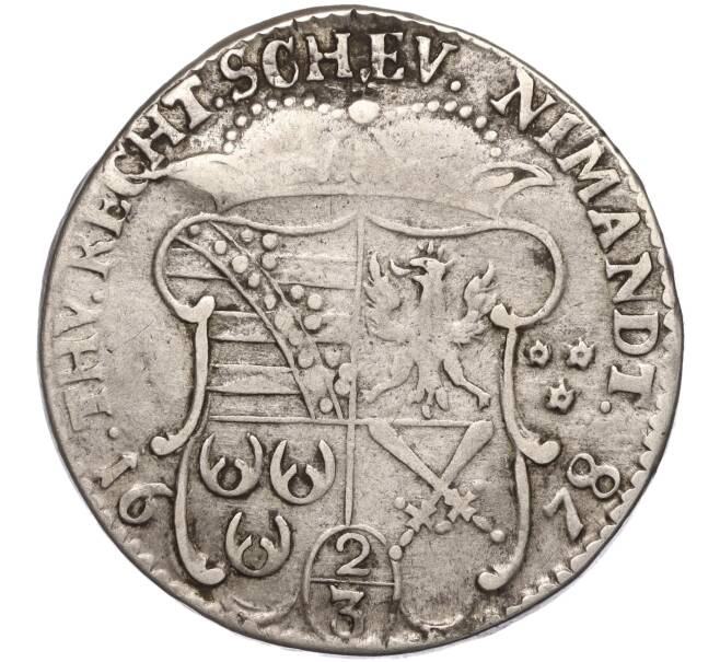Монета 2/3 талера 1678 года Саксен-Лауэнбург (Артикул: M2-65079) — Фото №2