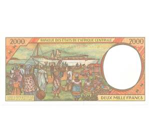 2000 франков 2000 года Центрально-Африканский валютный союз — литера P (Чад)