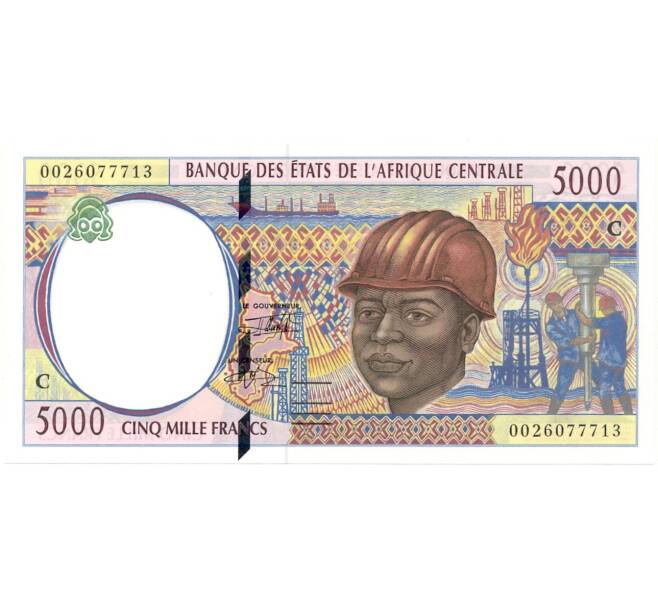 Банкнота 5000 франков 2000 года Центрально-Африканский валютный союз — литера C (Конго) (Артикул B2-10515)