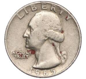 1/4 доллара (25 центов) 1965 года США