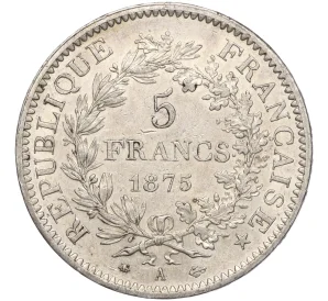 5 франков 1875 года А Франция