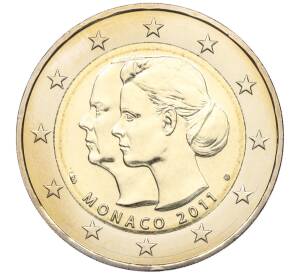 2 евро 2011 года Монако «Свадьба Князя Монако Альбера II и Шарлин Уиттсток» — Фото №1