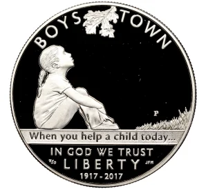 1 доллар 2017 года Р США «100 лет организации Boys Town»