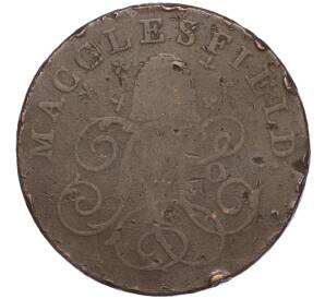 Токен 1/2 пенни 1789 года Великобритания (Чешир-Макклсфилд)