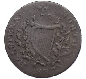 Токен 1/2 пенни 1793 года Великобритания (Северный Уэльс)