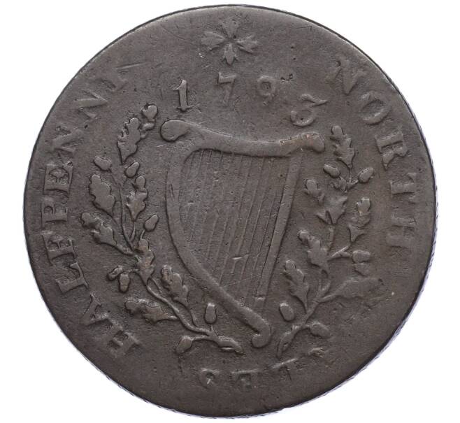 Монета Токен 1/2 пенни 1793 года Великобритания (Северный Уэльс) (Артикул K11-95036)